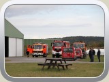 Flugplatz Grasberg, die Feuerwehr ist auch schon eingetroffen.
